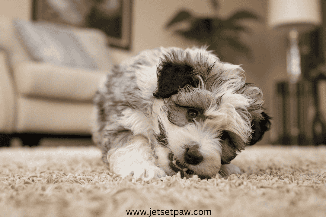 understand why dogs chew carpet